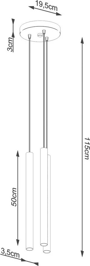 Lampadario grigio in calcestruzzo ø 19,5 cm Fideus – Sollux