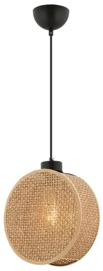 Lampadario a sospensione con cavo DRUM 1xE27/60W/230V marrone