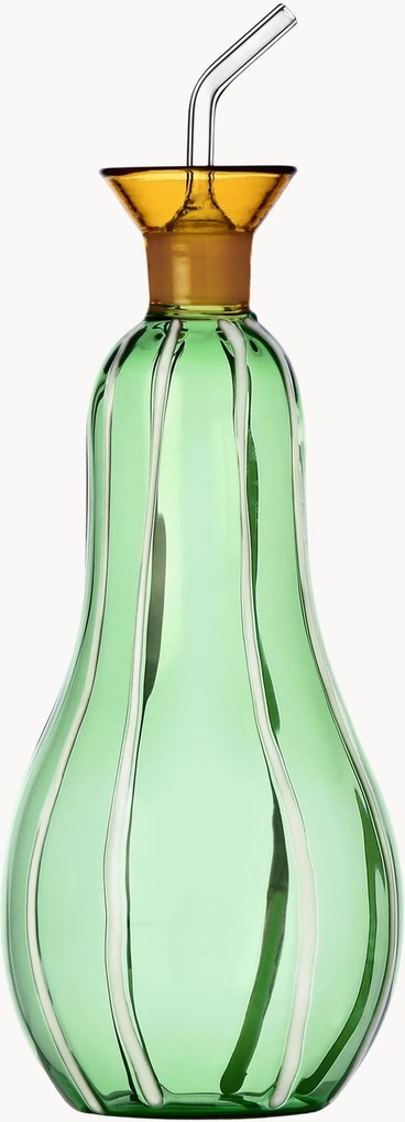 Dispenser aceto e olio in vetro borosilicato fatto a mano Vegetables