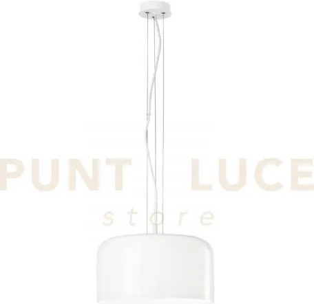 Lampadario a sospensione gibus bianca 1 luce attacco e27 35x35x150c...