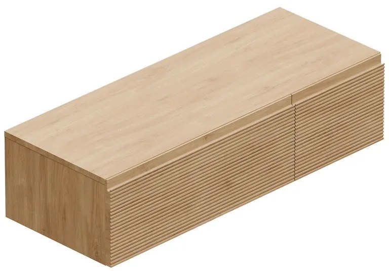 Mobile da bagno sotto lavabo Step rovere L 120.3 x H 30 x P 46 cm 2 cassetti, lavabo non incluso
