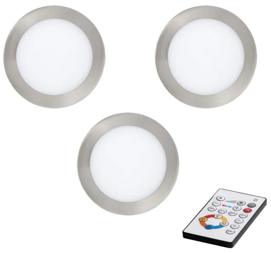 Eglo 78661 - SET 3x faretto da incasso dimmerabile TINUS LED/6W/230V + telecomando