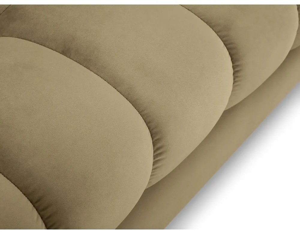 Divano angolare in velluto beige, angolo sinistro Bali - Cosmopolitan Design