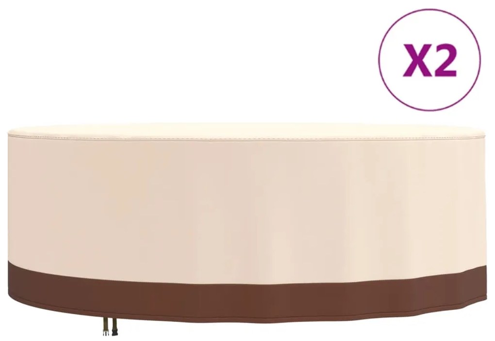 Coperture Per Mobili Da Giardino 2pz Ø 244x71 Cm 600d Oxford /