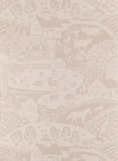 Farrow & Ball Carta da parati Gable - Setting Plaster/ Pink Ground