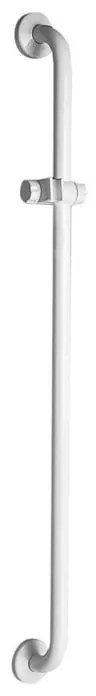 Maniglione di sicurezza con supporto per doccetta medium in inox L 99.44 x P 7.1 cm bianco