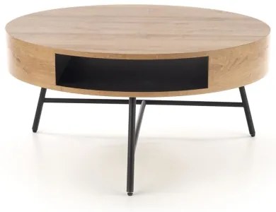 Tavolino CAMILA 41x80 cm oro quercia/nero