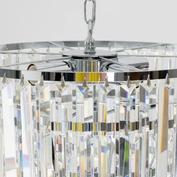 Brilagi - LED Lampadario di cristallo a sospensione con catena MOZART 5xE14/40W/230V cromo lucido