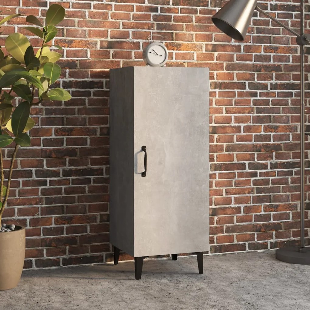 Credenza Grigio Cemento 34,5x34x90 Cm İn Legno Multistrato /