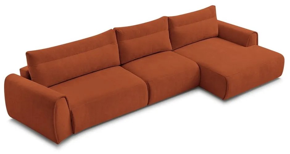 Divano angolare arancione Aden – Bobochic Paris