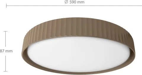 Brilagi - Plafoniera LED dimmerabile LUCIA LED/60W/230V Ø 59 cm, marrone + telecomando