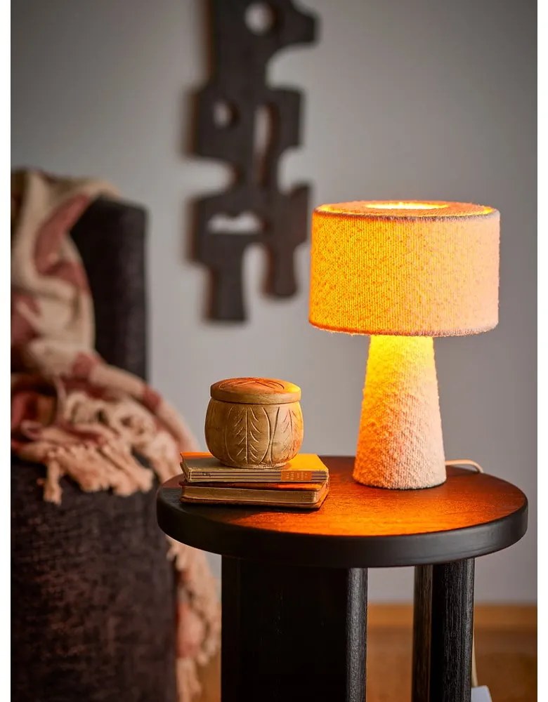 Lampada da tavolo bianca con paralume in tessuto (altezza totale 30 cm) Emmie – Bloomingville