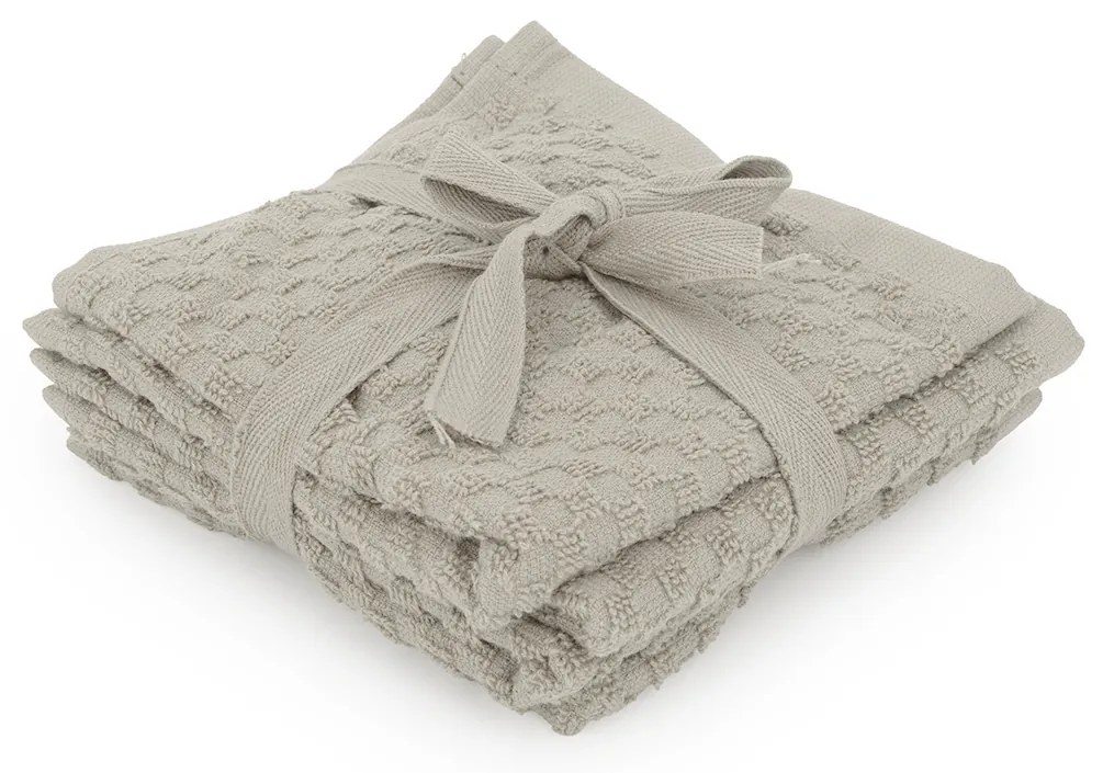 Set 4 lavette asciugamani 30x30 cm beige Basic
