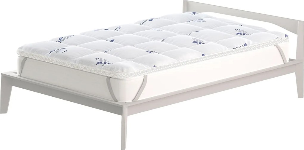 Topper Singolo Trapuntato 300 gr/mq con Elastici Air Traspirante Bianco...