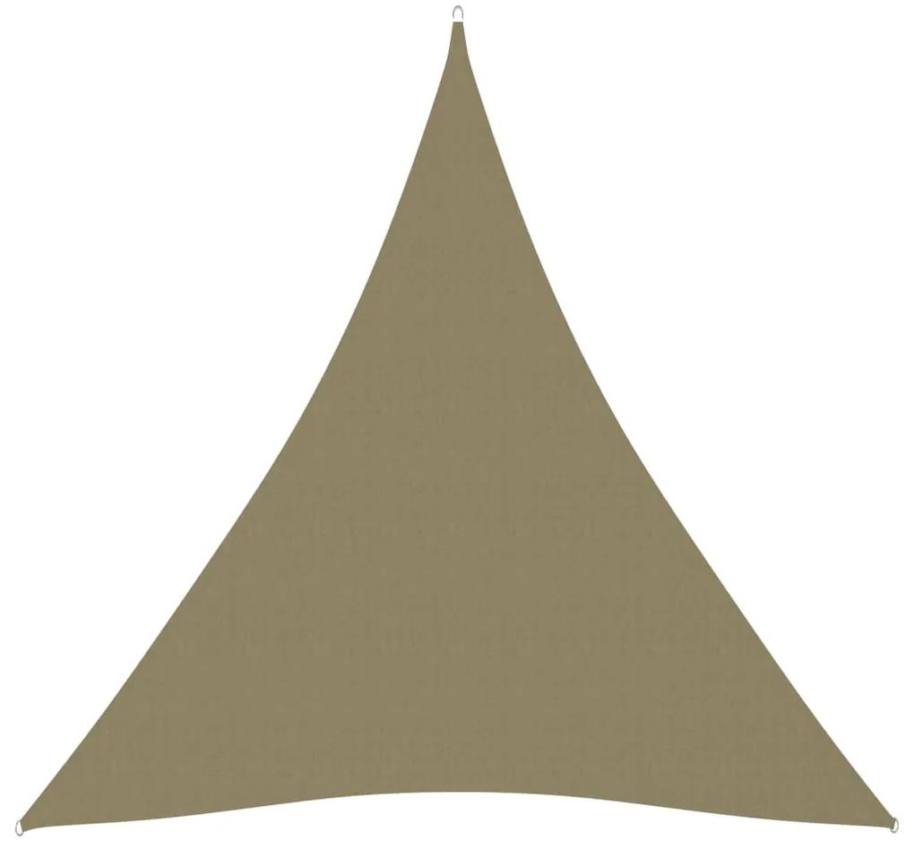 Parasole a Vela Oxford Triangolare 5x6x6 m Beige