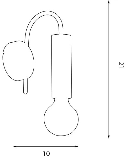 Applique LOPPE 1xE27/60W/230V nera