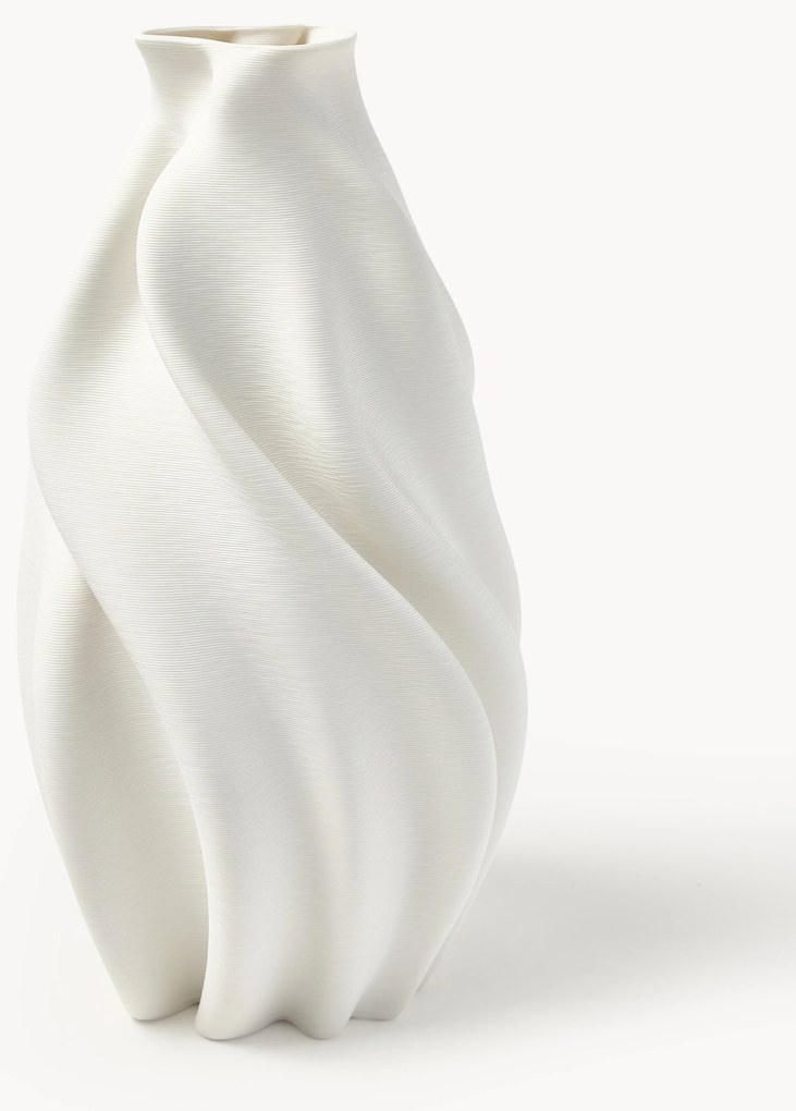 Vaso in porcellana stampato in 3D Lyria, alt. 40 cm