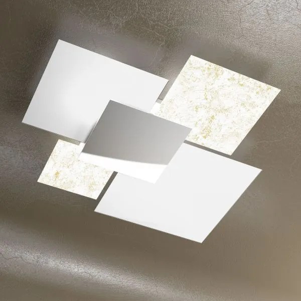 Shadow-90 applique-plafoniera 4 luci foglia oro 1088-90-fo