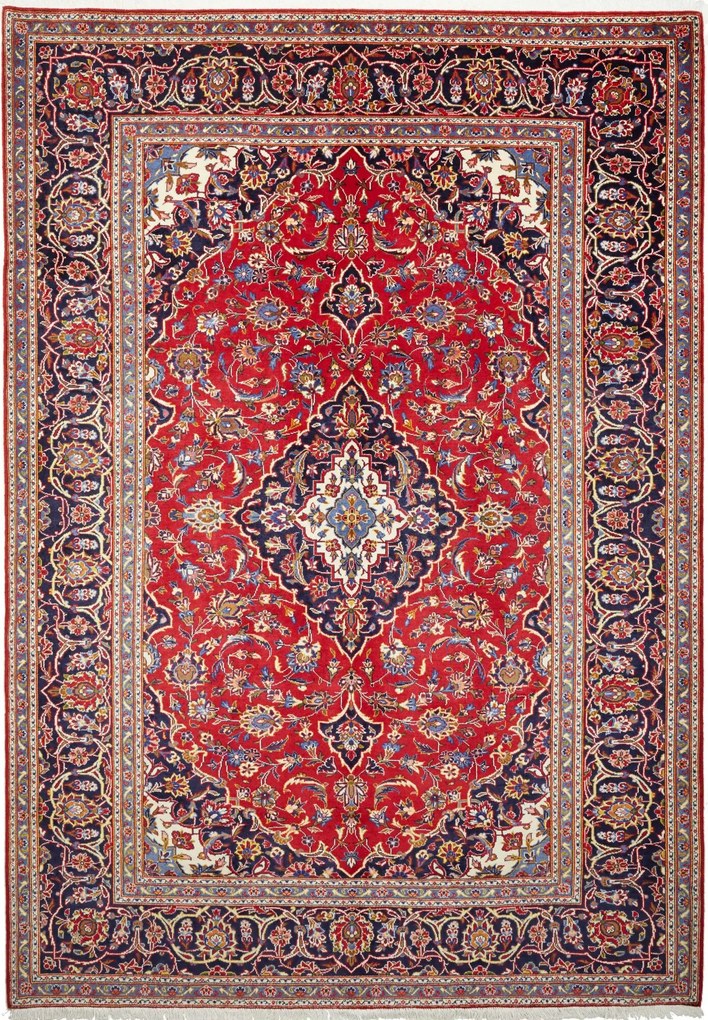 Kashan Tappeto persiano 200 x 290 Rosso (Iran) Annodato A Mano