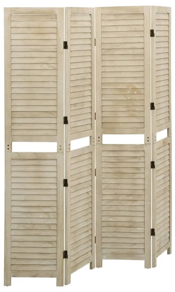 Divisorio A 4 Pannelli 140 X 165 Cm Legno Massello Di Paulownia /