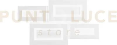 Plafoniera albers bianca in metallo 40w 5500lm  cct 3000 e 4000 e 6...
