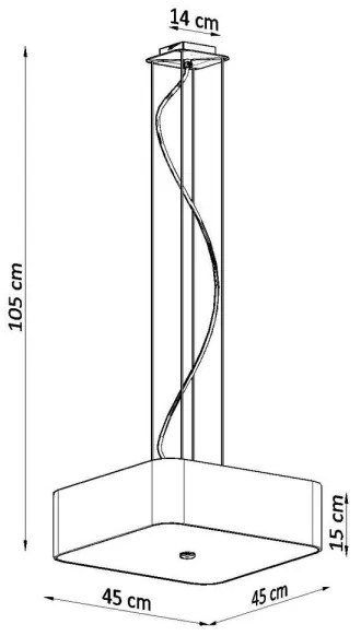 Sollux SL.0774 - Lampadario su filo LOKKO 5xE27/60W/230V 45 cm nero