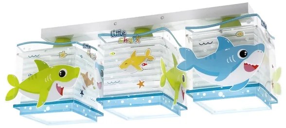 Dalber 63473 - Plafoniera per bambini BABY SHARK 3xE27/60W/230V