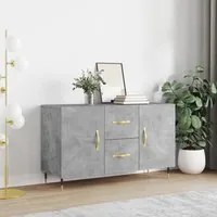 Credenza Grigio Cemento 100x36x60 cm in Legno Multistrato 828152