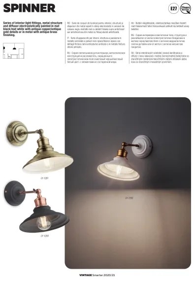 Redo 01-1289 - Applique SPINNER 1xE27/42W/230V