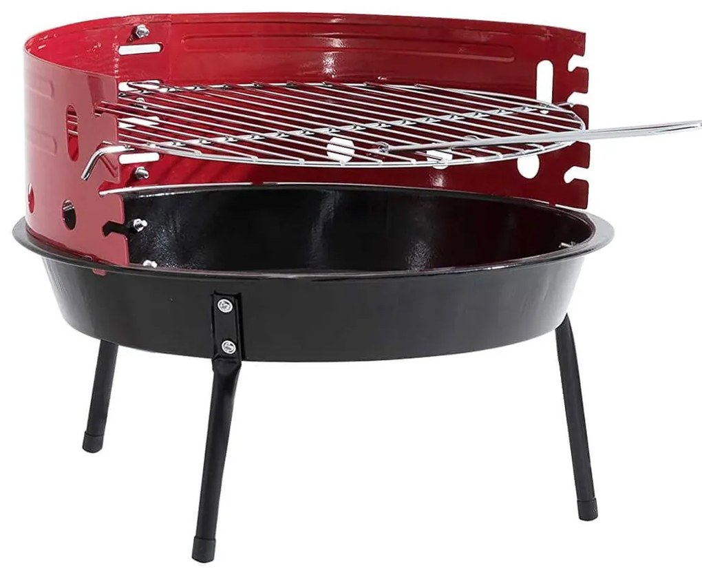 Barbecue a carbonella da campeggio con griglia