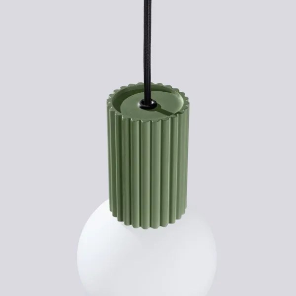 Sollux SL.1724 - Lampadario a sospensione con filo HALO 1xG9/8W/230V diametro 12 cm verde