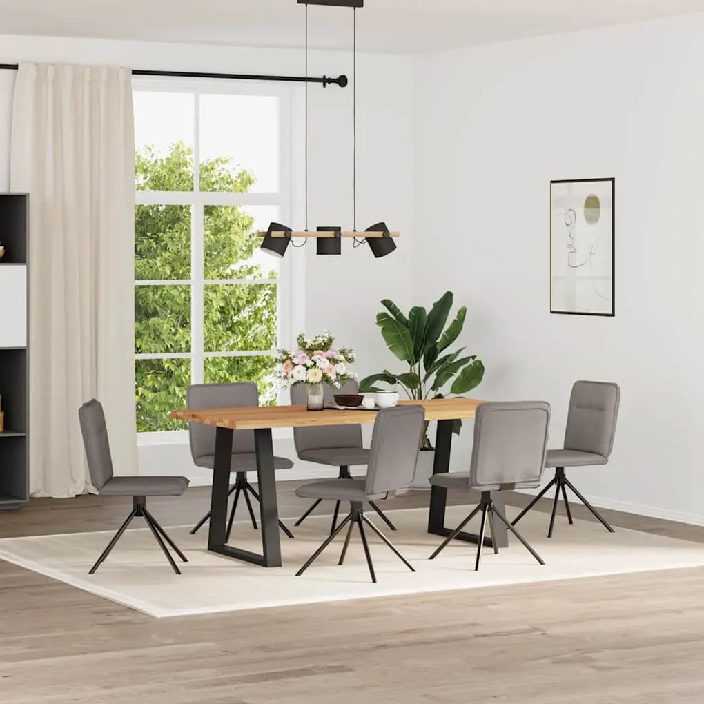 Sedie Da Pranzo 6 Pz Grigio Talpa İn Tessuto /