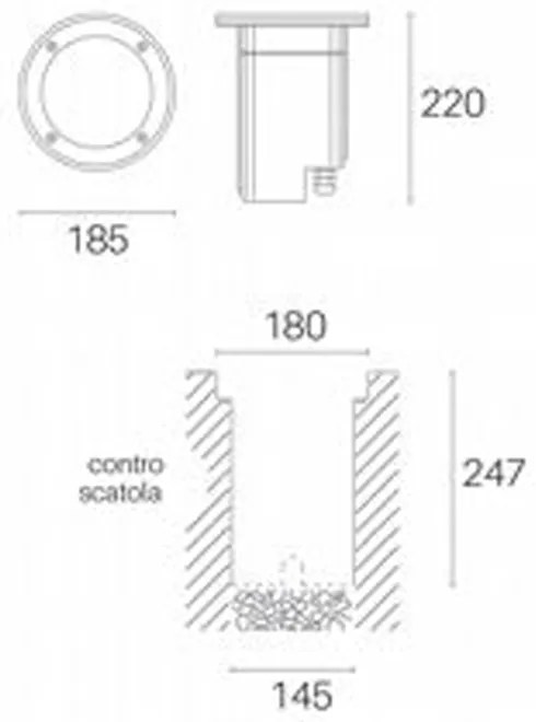 Segnapasso Da Esterno Moderno Route Alluminio E Vetro Cromo 1 Luce E27