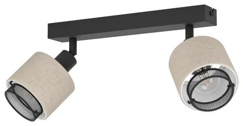 Eglo 43657 - Applique ROSLEY 2xE14/40W/230V nero/beige