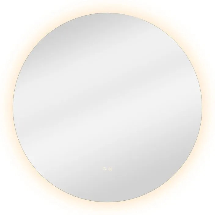 Specchio con illuminazione integrata bagno tondo SENSEA L 80 x H 80 x P 3 cm grigio / argento