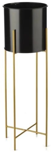 Portafiori 75x17 cm nero/oro