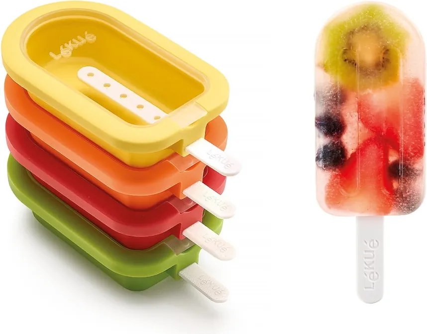 Set di stampi per ghiaccioli in silicone 4 pz – Lékué