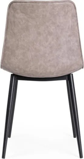 Sedia Da Interno In Ecopelle Beige Vintage Senza Braccioli Kyra Bizzotto - 4 Pz