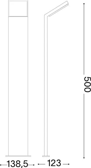 Ideal Lux - lampada LED da esterno STYLE LED/8,5W/230V 3000K 50 cm CRI 90 IP54 marrone