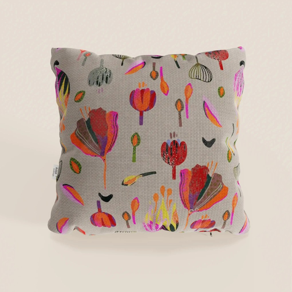 Joy collezione cuscini a fantasie multicolor in tessuto fresco cotone impermeabile grigio
