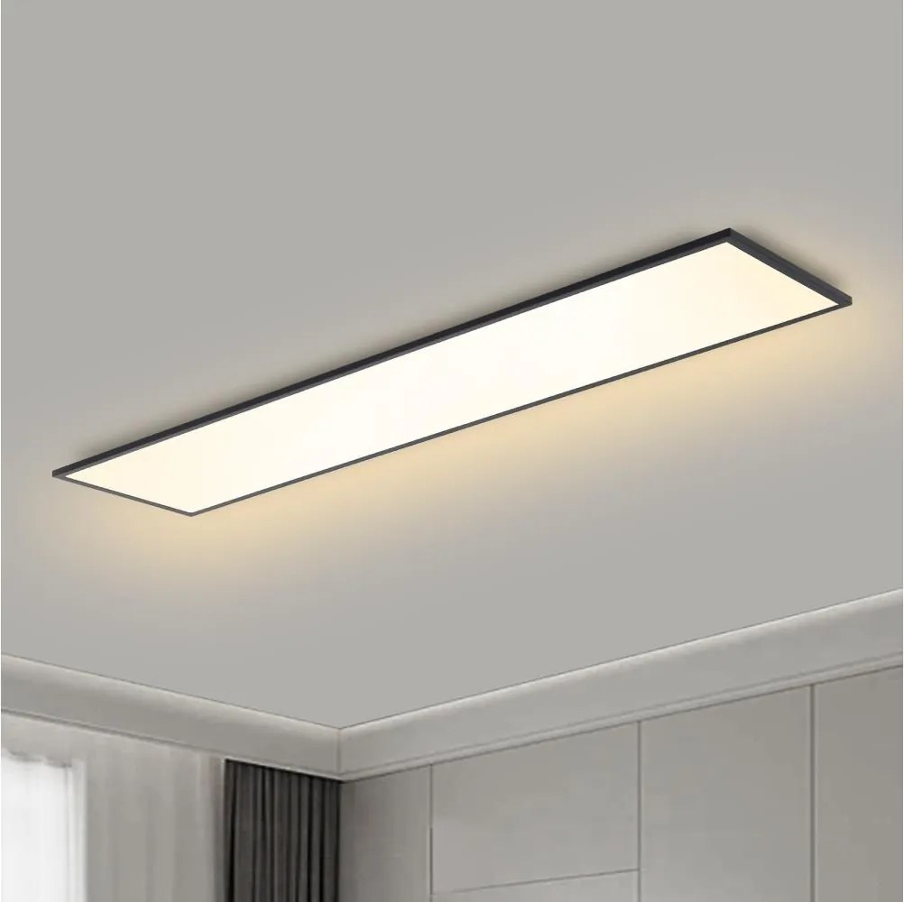 Brilagi - Plafoniera LED dimmerabile SLIMFRAME LED/58W/230V 120x30 cm nera + telecomando
