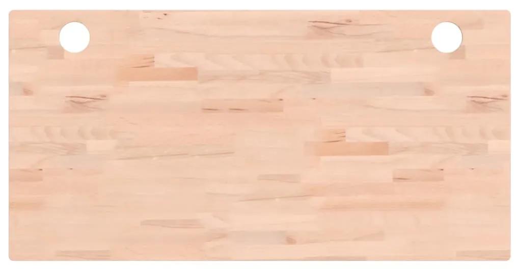 Piano per scrivania 100x50x1,5 cm in legno massello di faggio