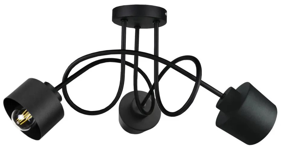 Lampadario a plafone SIMPLY BLACK 3xE27/60W/230V