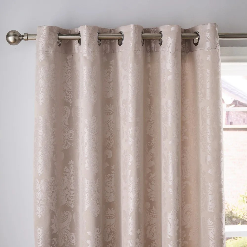Tende in set beige in tessuto damascato 2 pz 168x183 cm Damask Jacquard – Catherine Lansfield