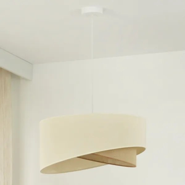 Brilagi - Lampadario LED a sospensione con filo LYRA 1xE27/15W/230V color crema/beige