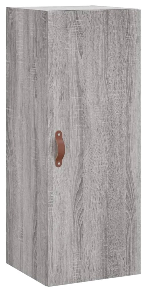 Credenza grigio sonoma 34,5x34x180 cm in legno multistrato