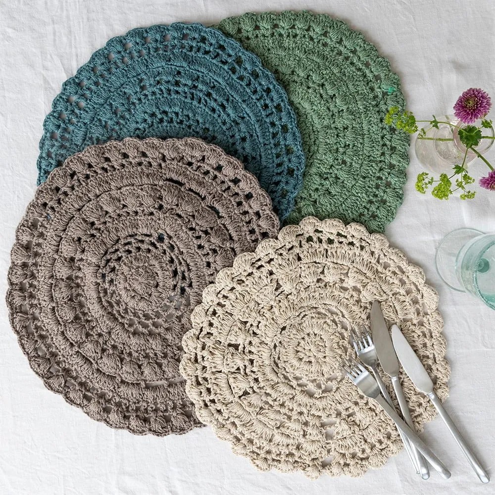 Tovaglietta in misto cotone ø 35 cm Crochet – Rex London