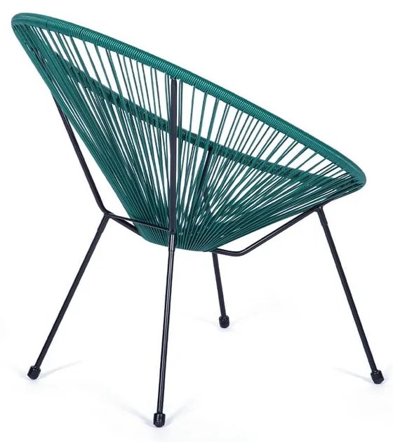 Poltrona da giardino verde in rattan artificiale Avocado - Bonami Selection