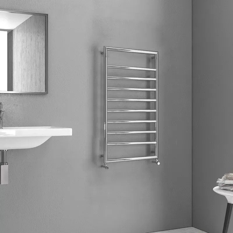 Scalda salviette bagno 900x500mm cromato interasse 462 mm KAM-D7009C - KAMALU