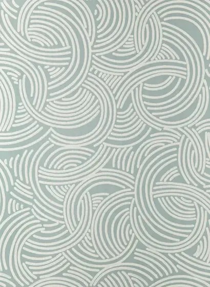 Farrow & Ball Carta da parati Tourbillon - Green Blue/ Wimborne White